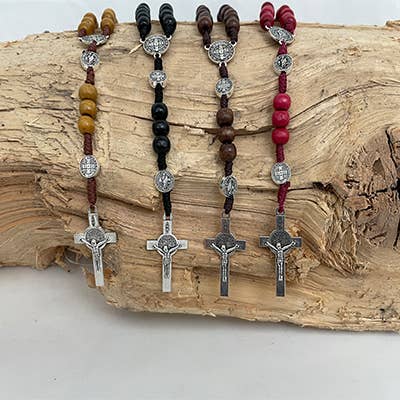 ST BENEDICT Wooden Rosary       (MOQ 4)