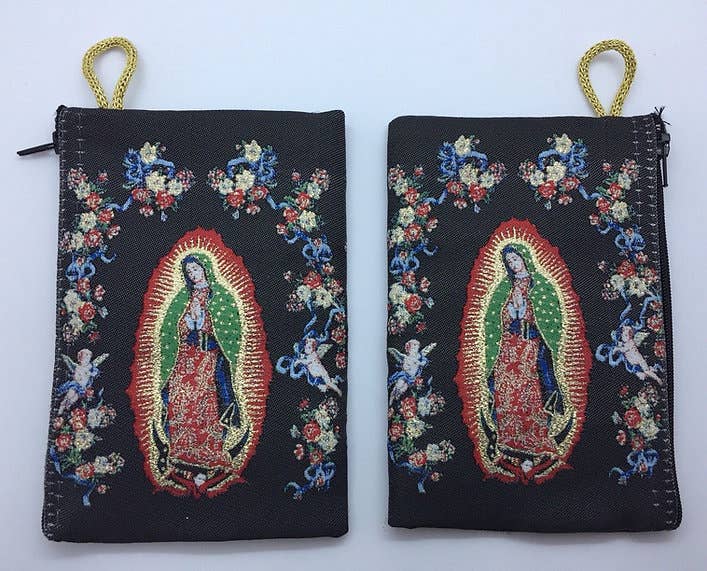 MD OLOG with flowers Rosary Pouch  (4" x 6")