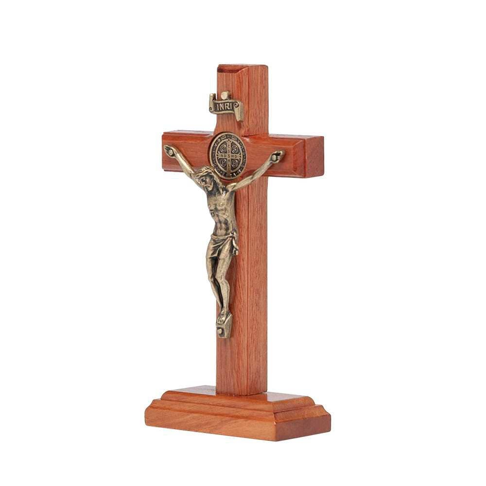 5" Wooden Cross with Stand