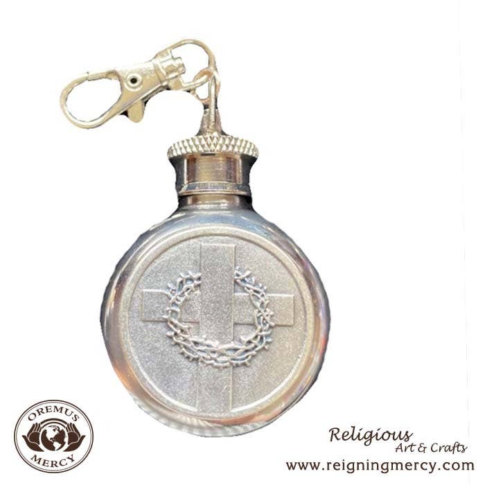 Crown & Cross   -Holy Water Flask